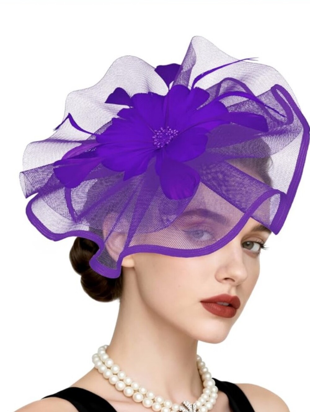 NEW! Large Purple Kentucky Derby Hat